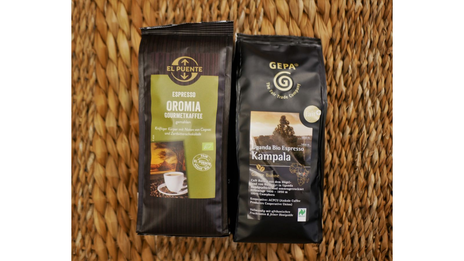 Espresso Oromia gemahlen, Uganda Bio Espresso Kampala ganze Bohne