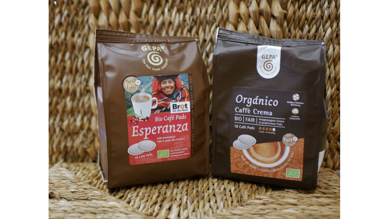 Kaffee Pads Bio Café Esperanza & Orgánico Crema