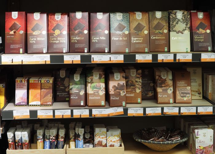 Schokolade und Confiserie