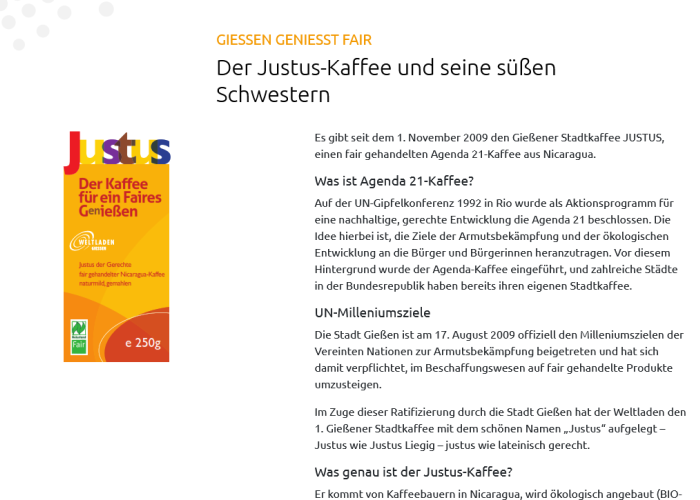 Gießen genießt fair