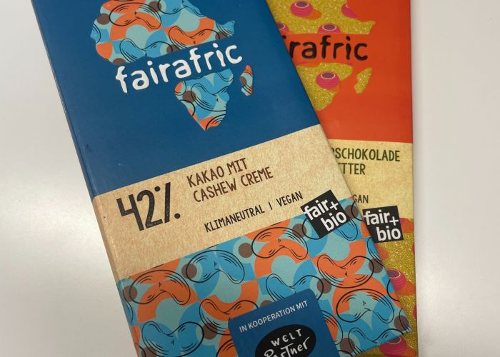 Neu im Sortiment: FairAfric-Schokolade